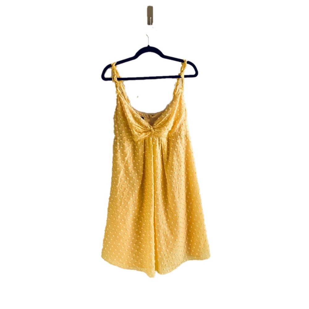 Nine West yellow Swiss dot sundress